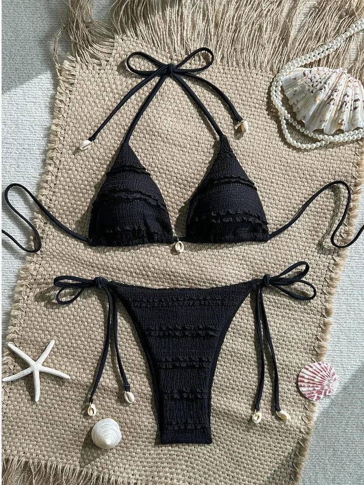 Bikini deux pièces tour de cou