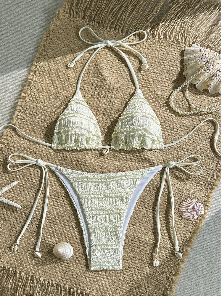 Bikini deux pièces tour de cou