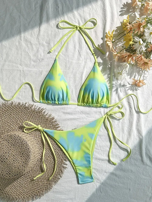 Bikini deux pièces imprimé léopard