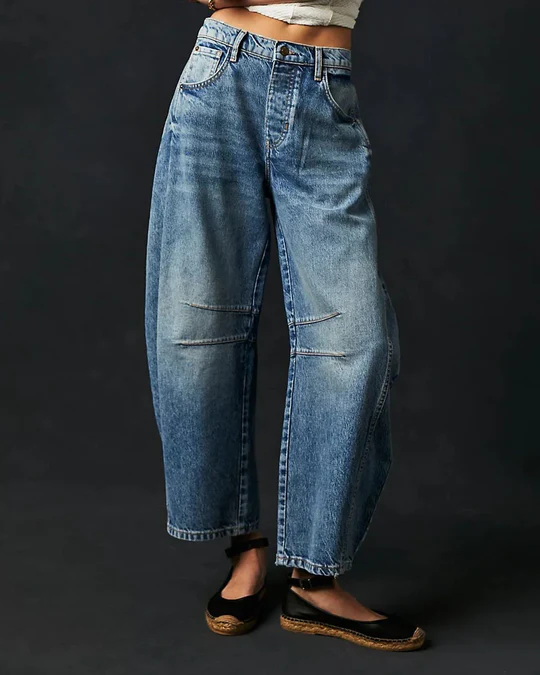 Adeline - Mid Rise Barrel Jeans til kvinder