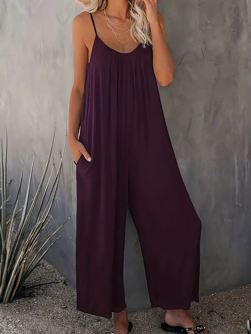 Charm – Afslappet boho-jumpsuit med brede ben