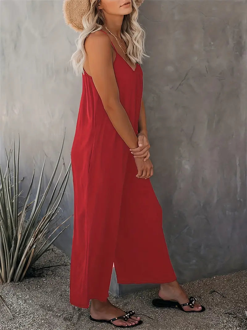 Charm – Afslappet boho-jumpsuit med brede ben