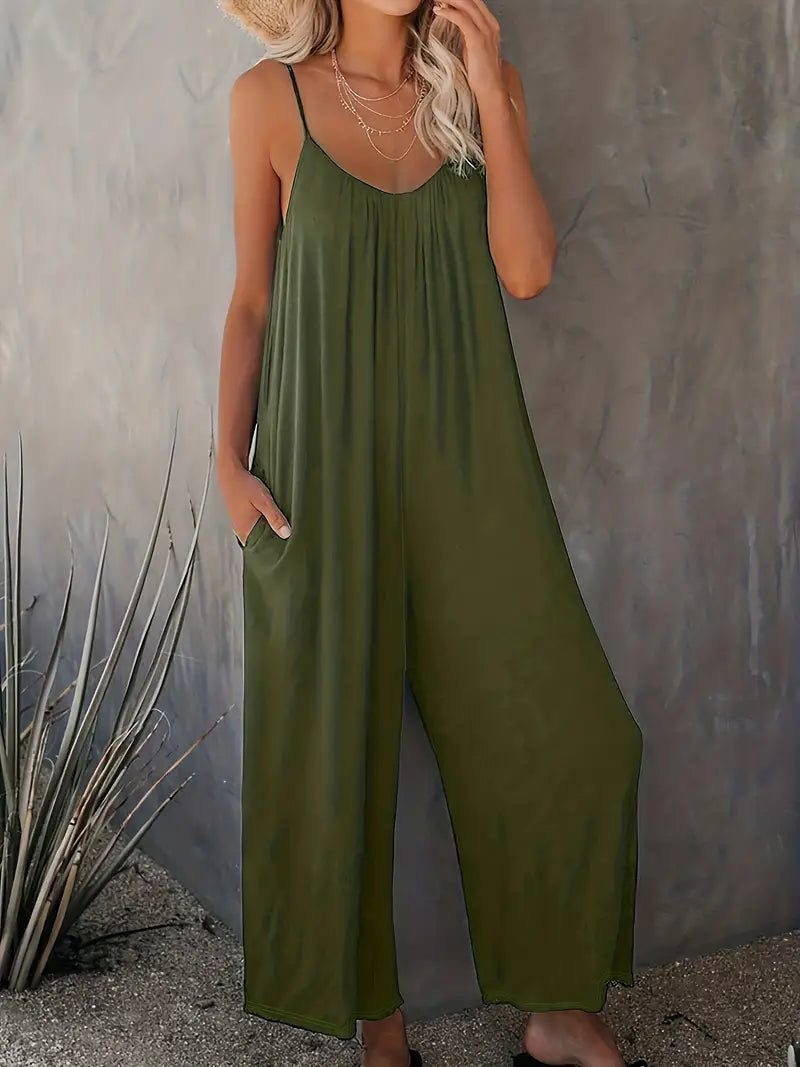 Charm – Afslappet boho-jumpsuit med brede ben