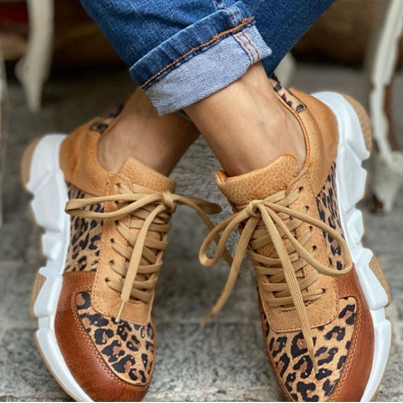 Claire - Sneakers med leopardprint