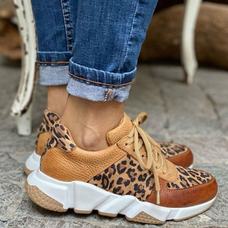 Claire - Sneakers med leopardprint