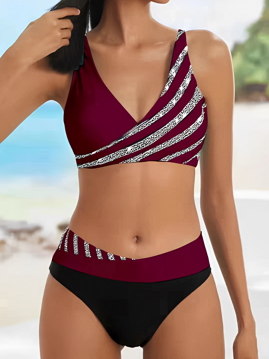 MILLE - Luksus stribet sommer bikini